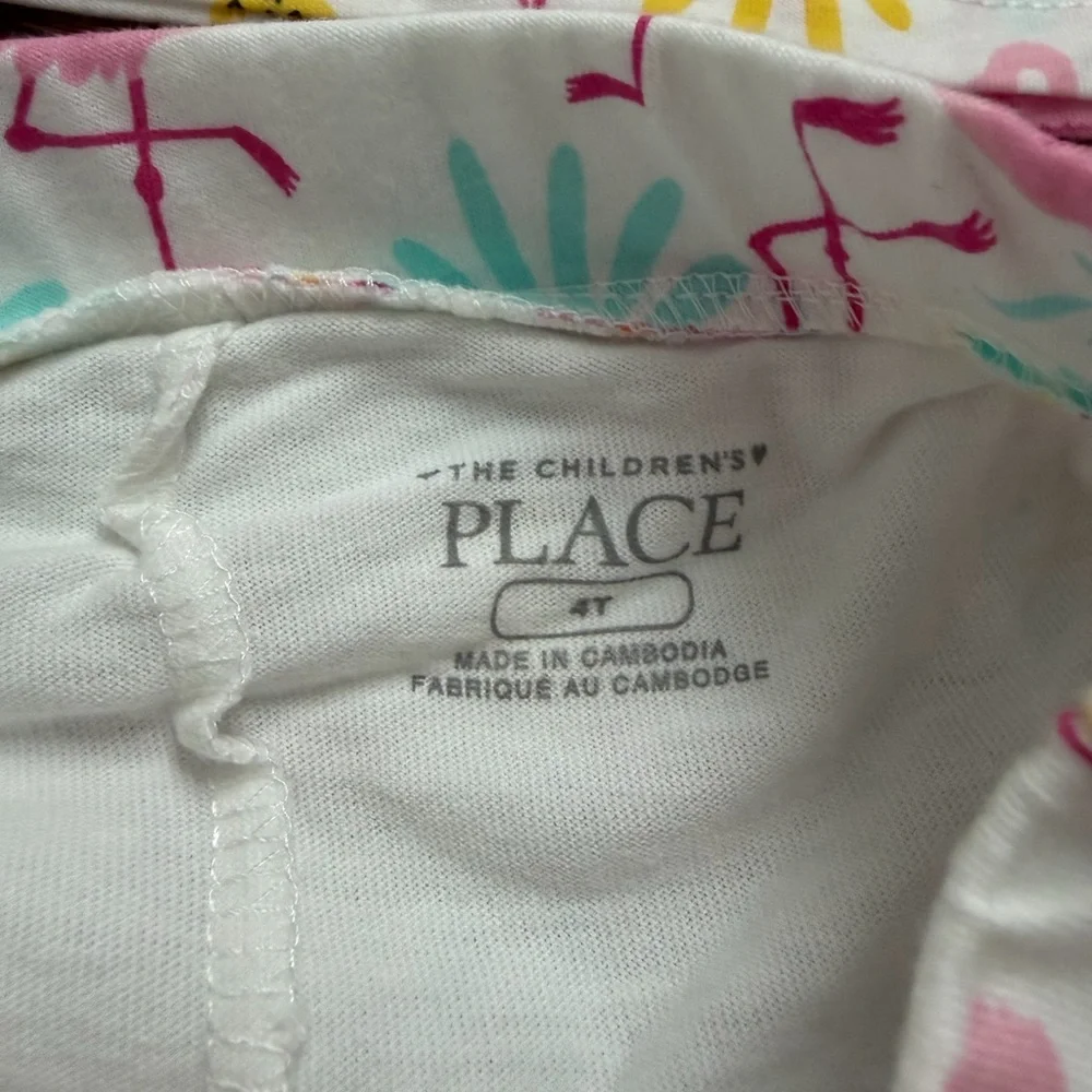 The Children's Place White Tank & Shorts Set with Pink Flamingo Print - Picture 2 of 3